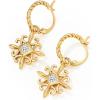 imageCicy Bell 18k Gold Plated Dangle Earrings for Women Princess Cubic Zirconia Trendy Chunky Twist Drop EarringsYellow Gold