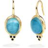 imageCicy Bell 18k Gold Plated Drop Earrings for Women Oval Aquamarine Gemstone Spinel Vintage Dangle EarringsYellow Gold