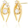 imageCicy Bell Evil Eye 18k Gold Plated Dangle Earrings for Women Trendy Cubic Zirconia Stud Drop Earrings Jewelry Accessory GiftsYellow Gold