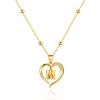 imageCicy Bell Womens Initial Necklace for Women 18k Gold Plated Shell Personalized Letter Pendant Necklace 177 with 2 ExtenderStyle 2MGold