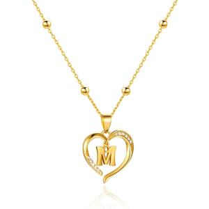 imageCicy Bell Womens Initial Necklace for Women 18k Gold Plated Shell Personalized Letter Pendant Necklace 177 with 2 ExtenderStyle 2MGold