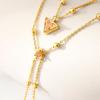 imageCicy Bell 18k Gold Plated Y Shaped Pendant Necklace for Women Butterfly Dainty Bead Chain Drop Necklace Trend Jewelry Gift 177quot  19quot ExtenderStyle BGold