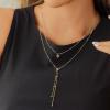 imageCicy Bell 18k Gold Plated Y Shaped Pendant Necklace for Women Butterfly Dainty Bead Chain Drop Necklace Trend Jewelry Gift 177quot  19quot ExtenderStyle BGold