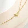 imageCicy Bell 18k Gold Plated Y Shaped Pendant Necklace for Women Butterfly Dainty Bead Chain Drop Necklace Trend Jewelry Gift 177quot  19quot ExtenderYellow Gold