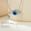 imageCicy Bell Evil Eye Necklace for Women 18k Gold Plated Pendant Necklace Cubic Zirconia Turquoise Dainty Trend Jewelry Gift 161quot  19quot ExtenderSilver
