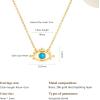 imageCicy Bell Evil Eye Necklace for Women 18k Gold Plated Pendant Necklace Cubic Zirconia Turquoise Dainty Trend Jewelry Gift 161quot  19quot ExtenderStyle FGold