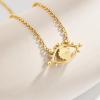 imageCicy Bell Evil Eye Necklace for Women 18k Gold Plated Pendant Necklace Cubic Zirconia Turquoise Dainty Trend Jewelry Gift 161quot  19quot ExtenderStyle FGold
