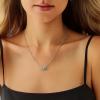 imageCicy Bell Evil Eye Necklace for Women 18k Gold Plated Pendant Necklace Cubic Zirconia Turquoise Dainty Trend Jewelry Gift 161quot  19quot ExtenderStyle FGold