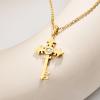 imageCicy Bell Evil Eye Necklace for Women 18k Gold Plated Pendant Necklace Cubic Zirconia Turquoise Dainty Trend Jewelry Gift 161quot  19quot ExtenderStyle DYellow Gold