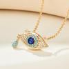 imageCicy Bell Evil Eye Necklace for Women 18k Gold Plated Pendant Necklace Cubic Zirconia Turquoise Dainty Trend Jewelry Gift 161quot  19quot ExtenderYellow Gold