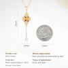 imageCicy Bell Four Leaf Clover Pendant Necklace for Women Lucky 18k Gold Plated Cubic Zirconia Trendy Dainty Long Y Necklace Jewelry GiftsGold