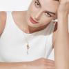 imageCicy Bell Four Leaf Clover Pendant Necklace for Women Lucky 18k Gold Plated Cubic Zirconia Trendy Dainty Long Y Necklace Jewelry GiftsGold