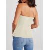 imageCicy Bell Notched Neck Tube Tops Blazer Sleeveless Button Fitted Strapless Work Blazer VestApricot