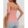 imageCicy Bell Notched Neck Tube Tops Blazer Sleeveless Button Fitted Strapless Work Blazer VestLight Pink