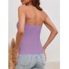 imageCicy Bell Notched Neck Tube Tops Blazer Sleeveless Button Fitted Strapless Work Blazer VestLight Purple