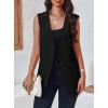 imageCicy Bell Womens Casual Sleeveless Blazers Dress Summer Open Front Work Office Long Vest BlazerBlack