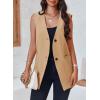 imageCicy Bell Womens Casual Sleeveless Blazers Dress Summer Open Front Work Office Long Vest BlazerKhaki