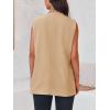 imageCicy Bell Womens Casual Sleeveless Blazers Dress Summer Open Front Work Office Long Vest BlazerKhaki