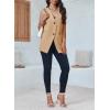 imageCicy Bell Womens Casual Sleeveless Blazers Dress Summer Open Front Work Office Long Vest BlazerKhaki