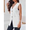 imageCicy Bell Womens Casual Sleeveless Blazers Dress Summer Open Front Work Office Long Vest BlazerWhite