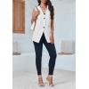 imageCicy Bell Womens Casual Sleeveless Blazers Dress Summer Open Front Work Office Long Vest BlazerWhite