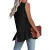 imageCicy Bell Womens Sleeveless Blazer Vest Casual Open Front Single Button Summer Jacket with PocketsBlack