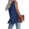 imageCicy Bell Womens Sleeveless Blazer Vest Casual Open Front Single Button Summer Jacket with PocketsBlue