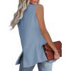 imageCicy Bell Womens Sleeveless Blazer Vest Casual Open Front Single Button Summer Jacket with PocketsLight Blue