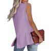 imageCicy Bell Womens Sleeveless Blazer Vest Casual Open Front Single Button Summer Jacket with PocketsLight Purple
