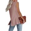 imageCicy Bell Womens Sleeveless Blazer Vest Casual Open Front Single Button Summer Jacket with PocketsPink