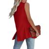 imageCicy Bell Womens Sleeveless Blazer Vest Casual Open Front Single Button Summer Jacket with PocketsRed