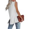 imageCicy Bell Womens Sleeveless Blazer Vest Casual Open Front Single Button Summer Jacket with PocketsWhite