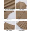 imageCicy Bell Womens Summer 2 Piece Outfits V Neck Blazer Vest Matching Sets and Mini Pleated SkirtsKhaki