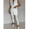 imageCicy Bell Womens Work Casual Sleeveless Blazer Vest Fashion Open Front Lapel Elastic Waist Blazer Jackets with PocketsWhite