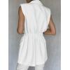 imageCicy Bell Womens Work Casual Sleeveless Blazer Vest Fashion Open Front Lapel Elastic Waist Blazer Jackets with PocketsWhite