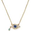 imageCicy Bell Evil Eye Necklace for Women 18k Gold Plated Pendant Necklace Cubic Zirconia Turquoise Dainty Trend Jewelry Gift 161quot  19quot ExtenderYellow Gold
