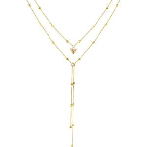 imageCicy Bell 18k Gold Plated Y Shaped Pendant Necklace for Women Butterfly Dainty Bead Chain Drop Necklace Trend Jewelry Gift 177quot  19quot ExtenderStyle BGold