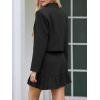 imageCicy Bell Womens 2 Piece Outfits Cropped Blazer Casual Double Breasted Suit Jackets and Mini Skirt SetsBlack