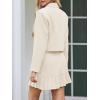 imageCicy Bell Womens 2 Piece Outfits Cropped Blazer Casual Double Breasted Suit Jackets and Mini Skirt SetsCreamy White