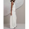 imageCicy Bell Womens 2 Piece Outfits V Neck Tie Waist Blazer Vest and Wide Leg Business Casual Suit Pants SetsWhite