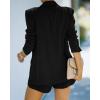 imageCicy Bell Womens 2 Piece Suit Sets Casual Long Sleeve Blazer Jackets and High Waisted Shorts OutfitsBlack