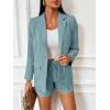 imageCicy Bell Womens 2 Piece Suit Sets Casual Long Sleeve Blazer Jackets and High Waisted Shorts OutfitsGreen