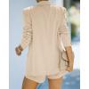 imageCicy Bell Womens 2 Piece Suit Sets Casual Long Sleeve Blazer Jackets and High Waisted Shorts OutfitsLight Khaki