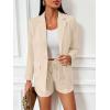 imageCicy Bell Womens 2 Piece Suit Sets Casual Long Sleeve Blazer Jackets and High Waisted Shorts OutfitsLight Khaki