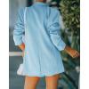 imageCicy Bell Womens Blazer Matching Shorts Sets 2 Piece Outfits Short SuitsBlue