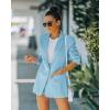 imageCicy Bell Womens Blazer Matching Shorts Sets 2 Piece Outfits Short SuitsBlue