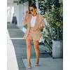 imageCicy Bell Womens Blazer Matching Shorts Sets 2 Piece Outfits Short SuitsTan