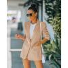 imageCicy Bell Womens Blazer Matching Shorts Sets 2 Piece Outfits Short SuitsTan