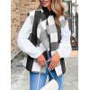 imageCicy Bell Womens Buffalo Plaid Vest Sleeveless Button Down Wool Blend Coats 2024 Trendy Jacketes with PocketsBlack