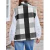 imageCicy Bell Womens Buffalo Plaid Vest Sleeveless Button Down Wool Blend Coats 2024 Trendy Jacketes with PocketsBlack